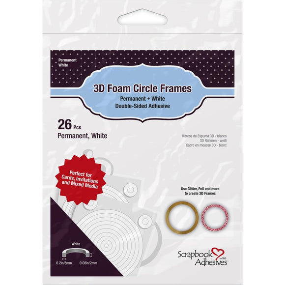 3D Foam Circle Frames - white