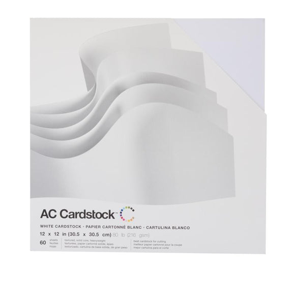 12 x 12 - CARDSTOCK PACK - White