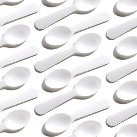 White Glitter Spoons - 10 per pack