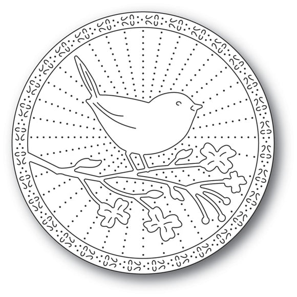 94244 Perched Bird craft die