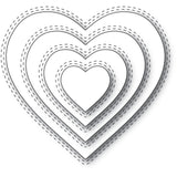 94359 Double Stitch Loving Heart Cut Out craft die