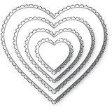 94364 Scallop Pinpoint Loving Heart Cut Out craft die