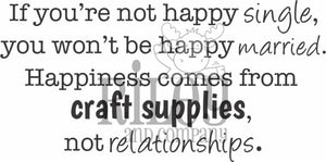 RWD-976 Happiness Comes From Craft Supplies Cling Stamp