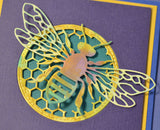 99923 Honeycomb Stitched Circle craft die