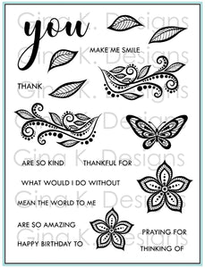 Boho Flowers Clear Stamps