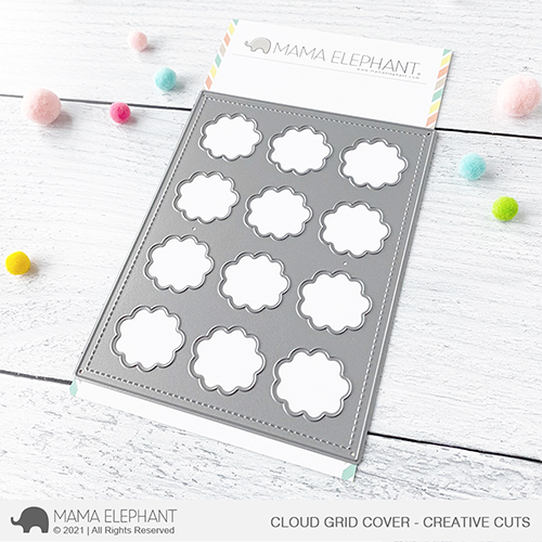 Mama Elephant Cloud Grid Cover Creative Cuts