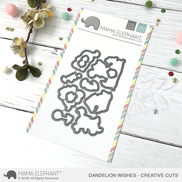 Mama Elephant Dandelion Wishes Creative Cuts