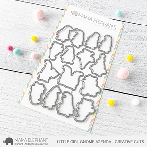 Mama Elephant Little Girl Gnome Creative Cuts