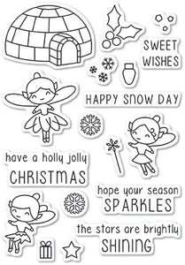 CL458 Wintertime Fairies clear stamp set
