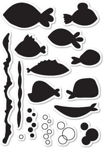 CL5205 Fish Tales Shadow Clear Stamp Set