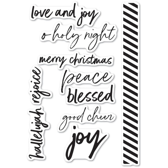 CL5233 Bold Christmas Greetings clear stamp set