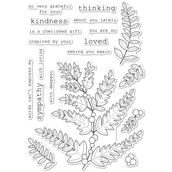 CL5249 Fern and Berries clear stamp set