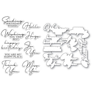CL5272D Signature Greetings Clear Stamp and Die Set