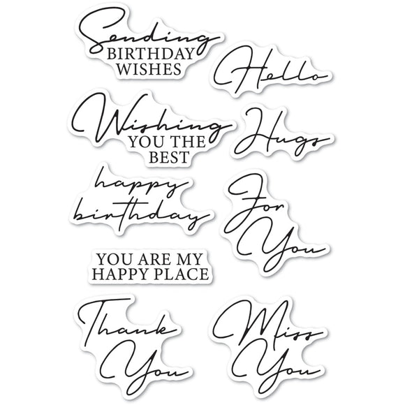 CL5272 Signature Greetings Clear Stamp Set