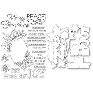 CL5273D Festive Christmas Greetings Stamp and Die Set