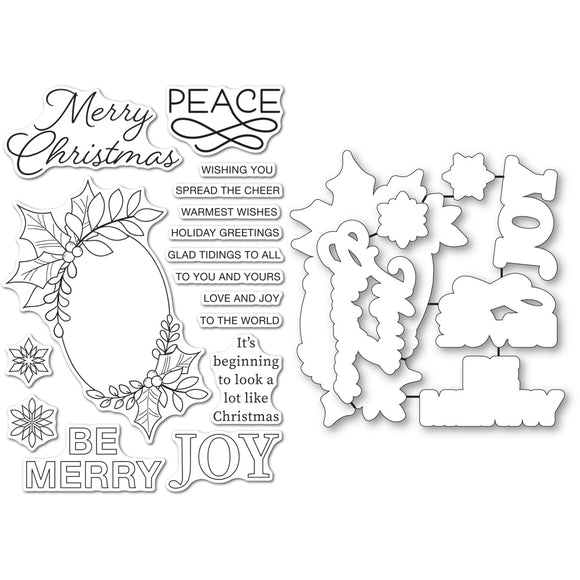 CL5273D Festive Christmas Greetings Stamp and Die Set