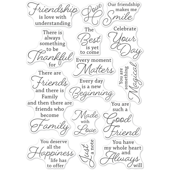 CL5276 Friends and Family Clear Stamp Set