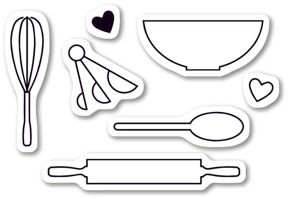 CLF101 Baking Tools clear stamp set