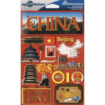 Reminisce Jet Setters China Sticker Set