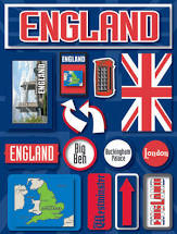 Reminisce Jet Setters England Sticker Set