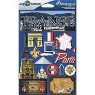 Reminisce Jet Setters France Sticker Set