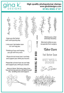 Get Well Wishes Clear Stamps