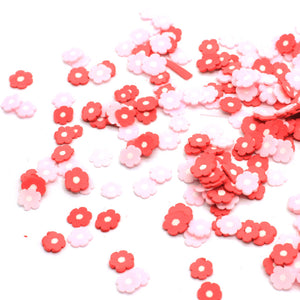 Red and Pink Flower Shaker Element Sprinkles