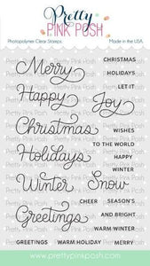 Holiday Scripts Clear Stamp Set