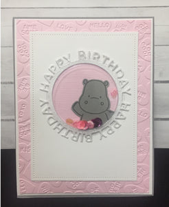 Hippo Birthday Shaker Custom Card Kit