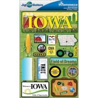 Reminisce Jet Setters Iowa Sticker Set