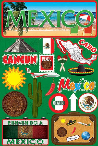 Reminisce Jet Setters Mexico Sticker Set