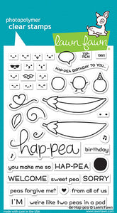 LF1890 Be Hap-pea Clear Stamp Set