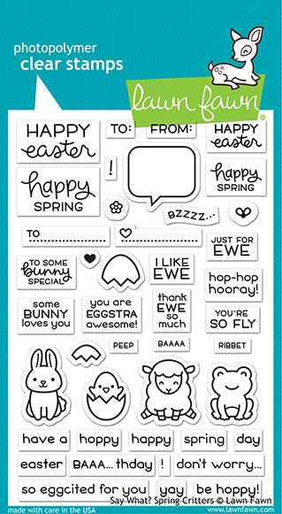 LF2228 Say What? Spring Critters Clear Stamps