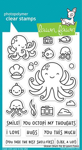 LF2329 Ocean Shell-Fie Clear Stamp Set