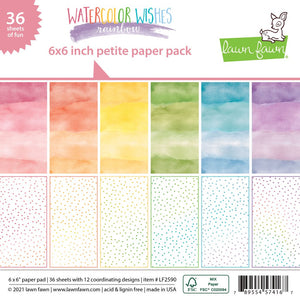 LF2590 Watercolor Wishes Rainbow 6 x 6 paper pad