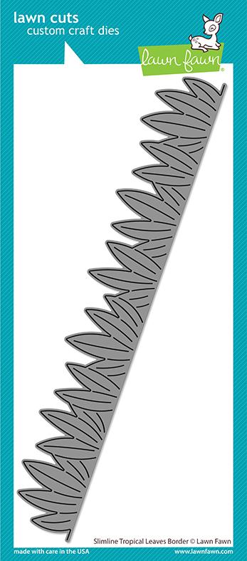 LF2618 SLimline Tropical Leaves Border Die
