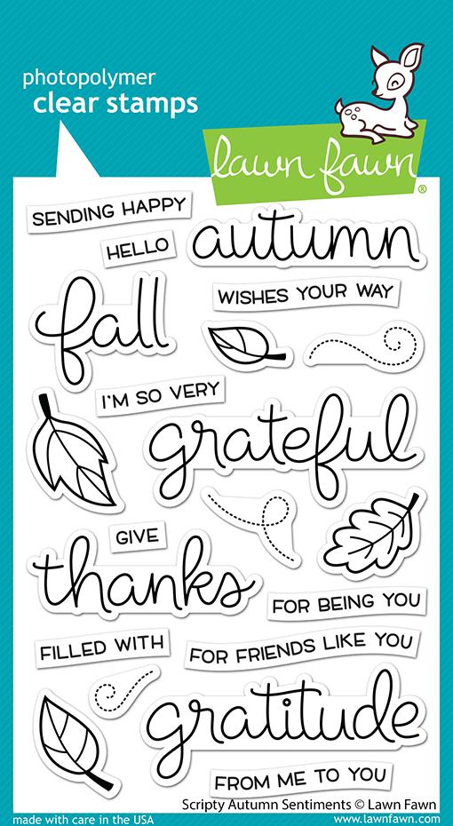 LF2662 Scripty Autumn Sentiments Clear Stamp Set