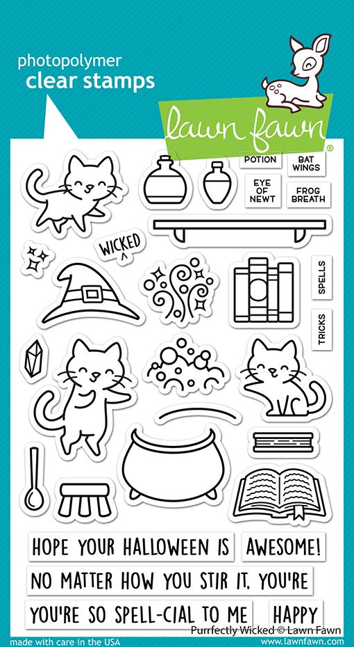 LF2664 Purrfectly Wicked Clear Stamp Set