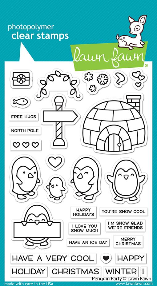 LF2674 Penguin Party Clear Stamp Set