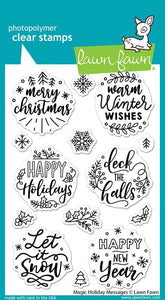 LF2676 Magic Holiday Messages Clear Stamp Set
