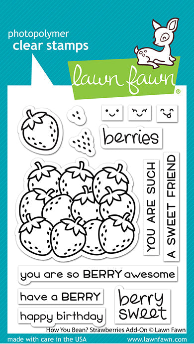 LF2766 How You Bean? Strawberries Add-On Clear Stamps