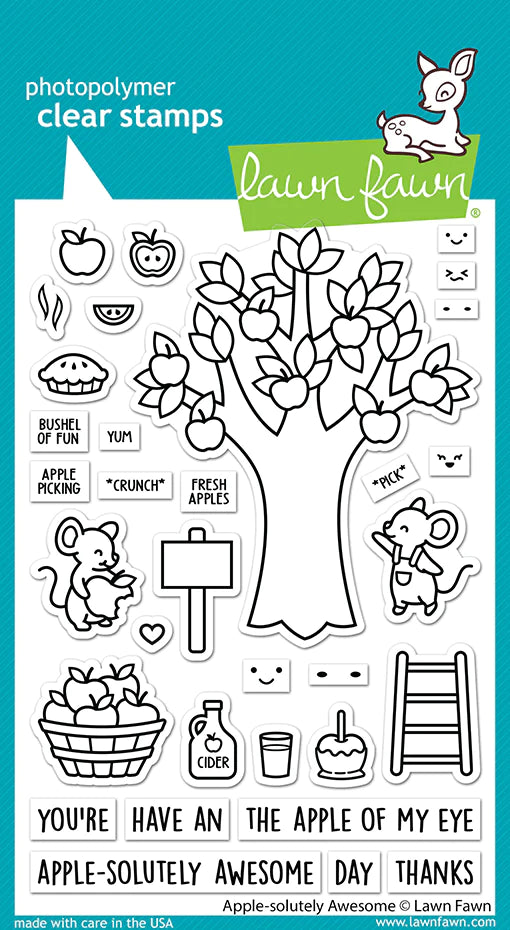 LF2930 Apple-Solutely Awesome Clear Stamp Set
