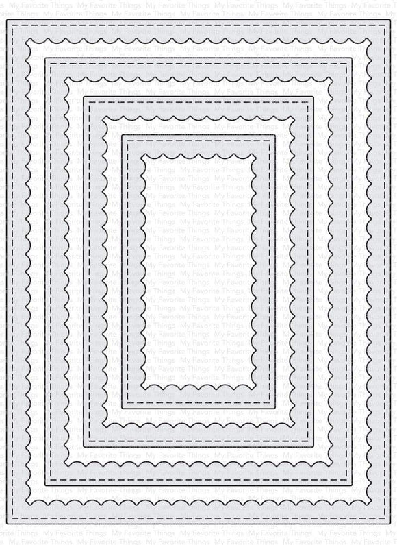 MFT-860 Stitched Rectangle Scallop Frame