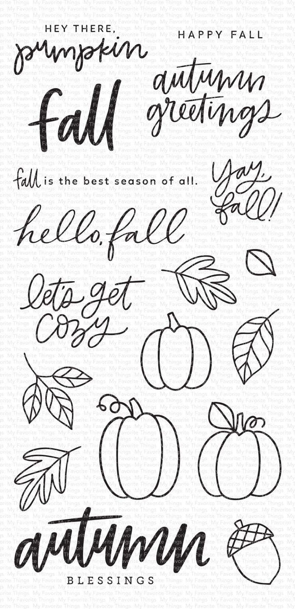 CS492 Autumn Blessings Clear Stamp Set