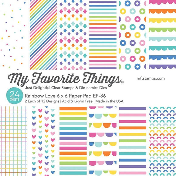 Rainbow Love 6x6 Paper Pad