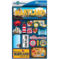 Reminisce Jet Setters Maryland Sticker Set