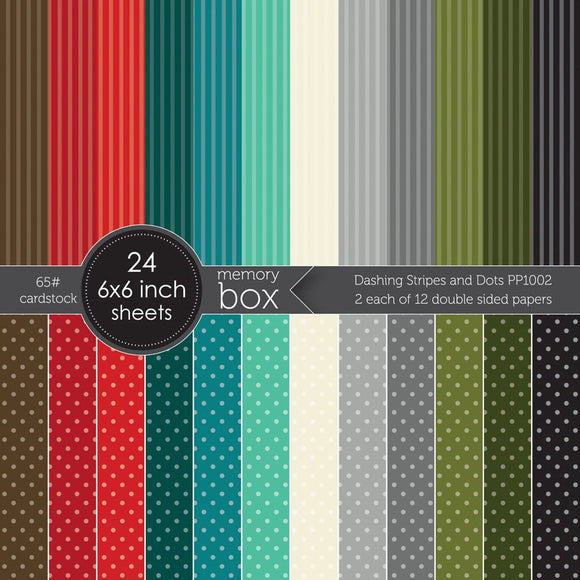 PP1002 Dashing Stripes and Dots 6x6 Paper Pads