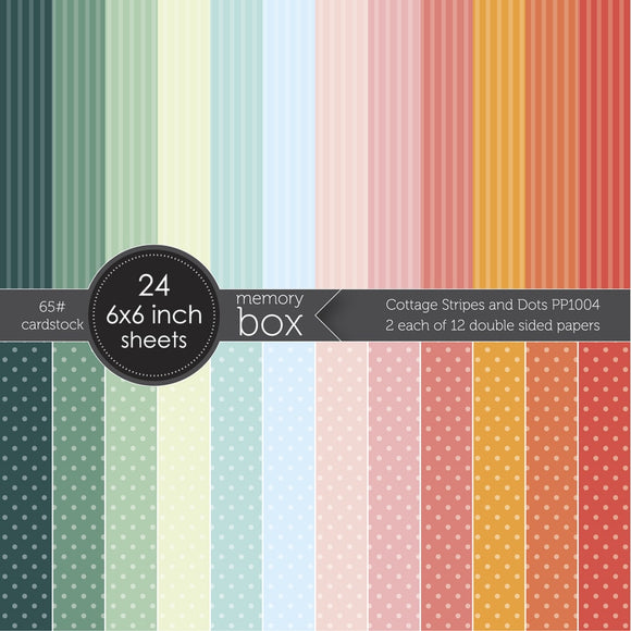 PP1004 Cottage Stripes and Dots 6x6 Paper Pad