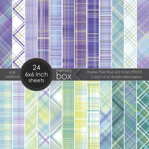 PP1014 Madras Plaid and Blue and Violet 6 x 6 Paper Pad