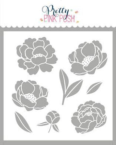 Peonies Stencil